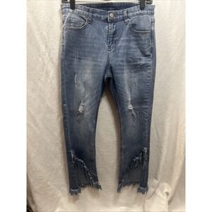 Hayden Women's Denim Jeans Size S Distressed With Shark Bite Hem